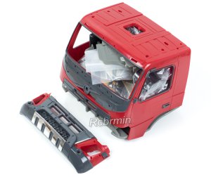 FMX Cab Assembly For 1/14 Scale Truck -Red Paint