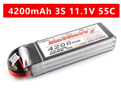 11.1V 3S 4200 mah 55C LIPO Battery